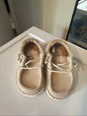 Hey Dude Toddler C5 Slip-On Sneakers in Light Beige